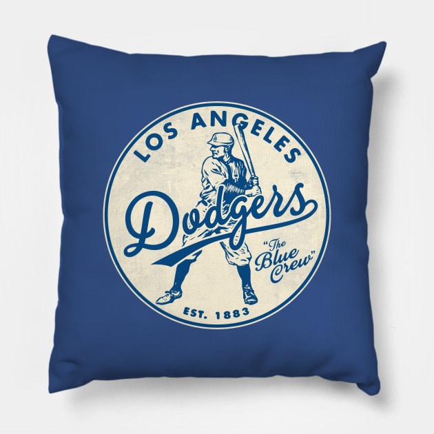 Old Style Los Angeles Dodgers FULL SIZE by Buck Tee Pillow by Buck Tee