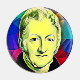 Thomas Robert Malthus Colourful Portrait | Thomas Robert Malthus Artwork 7 Pin