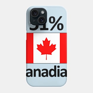 Funny Canada Heritage 51% Canadian Phone Case