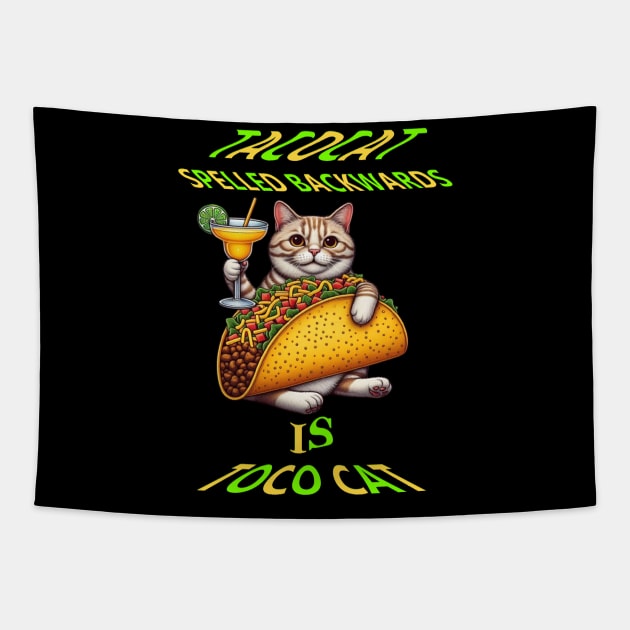 Taco Cats Fiesta Tapestry by coollooks