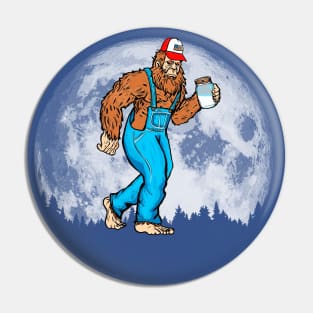 Appalachian Moonshine Bigfoot Full Moon & Overalls Sasquatch Pin