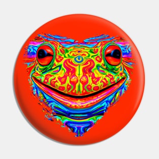 Frogger Spirit Animal (1.3) - Trippy Psychedelic Frog Pin