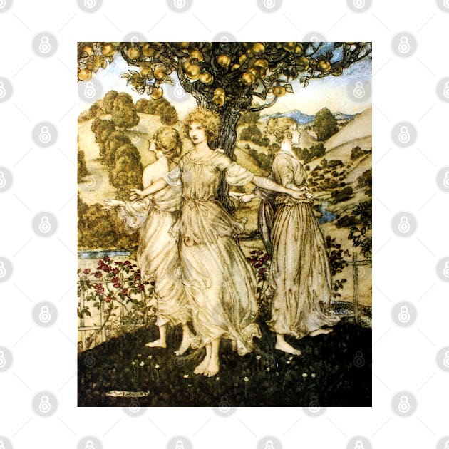 Daughters of Hesperus - Arthur Rackham by forgottenbeauty