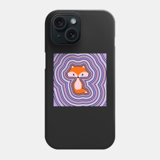 A cute fox with colorful waves Phone Case