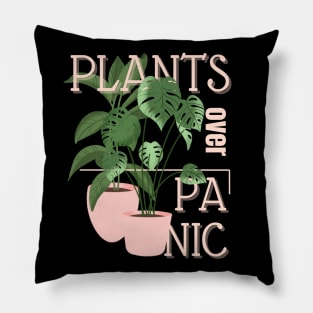 Plants over panic Pillow