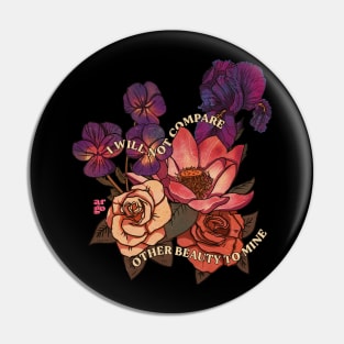 Roses Lotus Violet Iris Pin