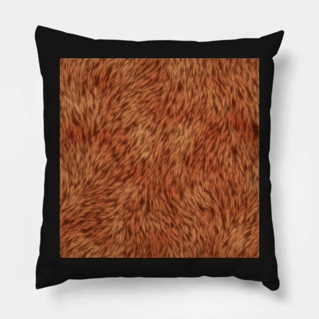 Orange Fur Pillow by implexity