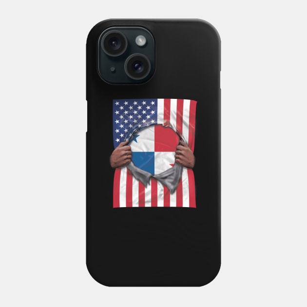 Panama Flag American Flag Ripped - Gift for Panamanian From Panama Phone Case by Country Flags
