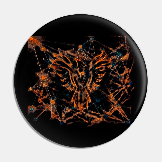 Abstract Art Phoenix The Visionaries In Distance Of The Dark Universe Gift For Birthday And Christmas Or Any Event And Party Pin by gdimido