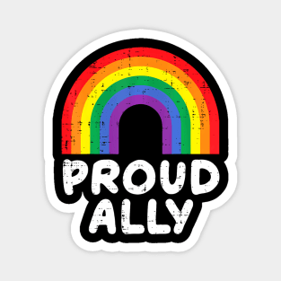 Proud Ally Gay Pride Flag LGBTQ Support Men Women Magnet