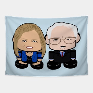 Mr. & Mrs. Berniebot POLITICO'BOT Toy Robots Tapestry