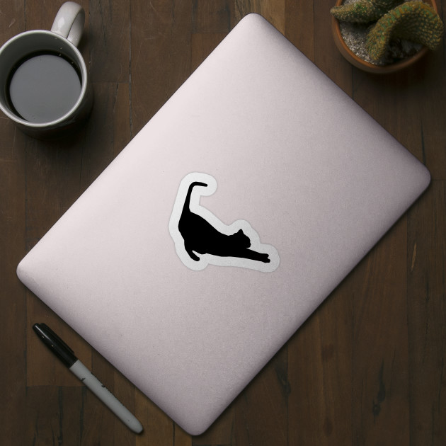 cute black cate - Black Cat - Sticker