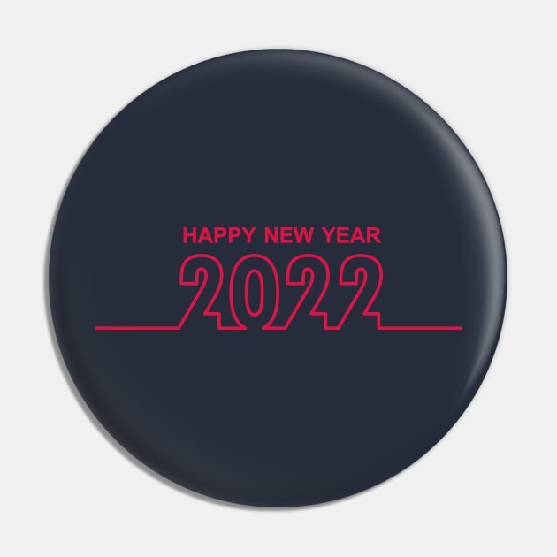 Happy New Year 2022 Pin by AraDesign