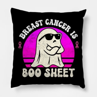 Breast Cancer Is Boo Sheet Halloween Breast Cancer awareness Pillow