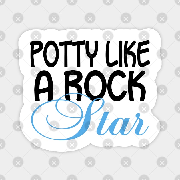 Potty Like A Rock Star. Magnet by PeppermintClover