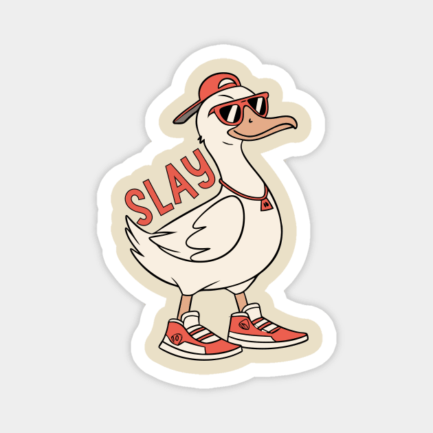 Slay Cool Duck Magnet by The WYLD Tribe