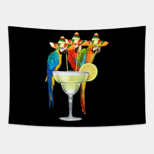 Parrot Cinco De Mayo Funny Drinking Tequila Mexican Fiesta Tapestry