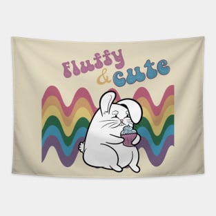 Fluffy & Cute Easter Bunny Tapestry