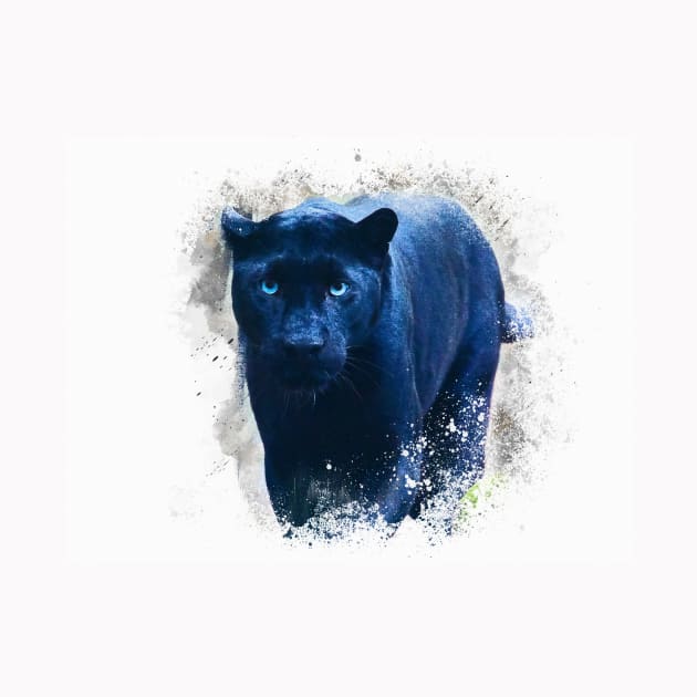 Panther Animal Wildlife Jungle Nature Adventure Free Travel Digital Painting by Cubebox