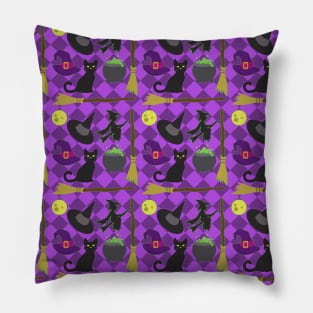 Halloween Witch Pattern Pillow