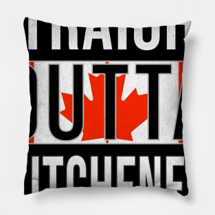 Straight Outta Kitchener - Gift for Canadian From Kitchener Ontario Pillow