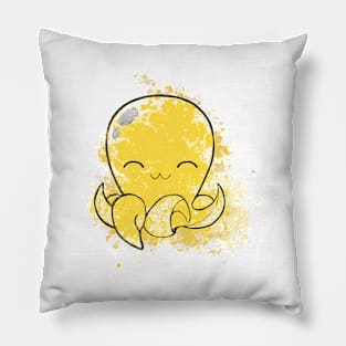 Cute yellow octopus Pillow