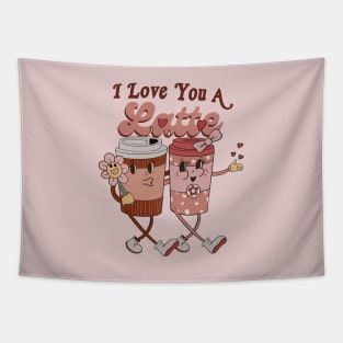 Sweet Latte Love: Valentine's Cup Couple Tapestry