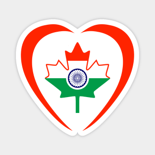 Canadian Indian Multinational Patriot Flag (Heart) Magnet