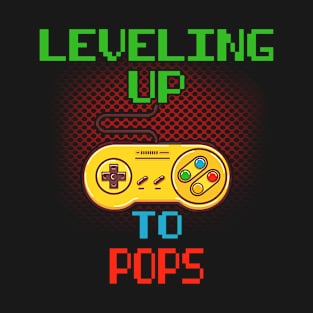 Promoted To Pops T-Shirt Unlocked Gamer Leveling Up T-Shirt