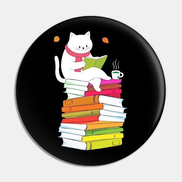 Kittens, Cats, Tea and Books Gift Pin by Zone32