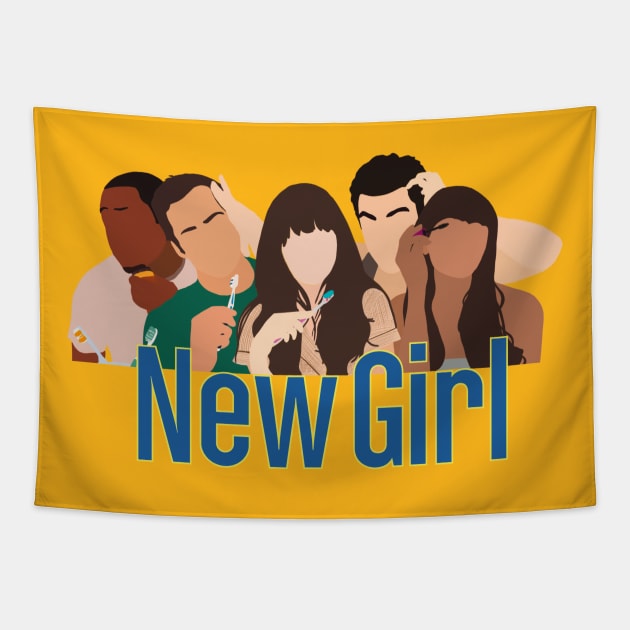 New girl New Girl Tv Tapestry TeePublic