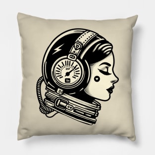 Vu Meter Astronaut Girl Pillow