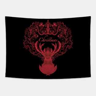 Christmas in red Tapestry