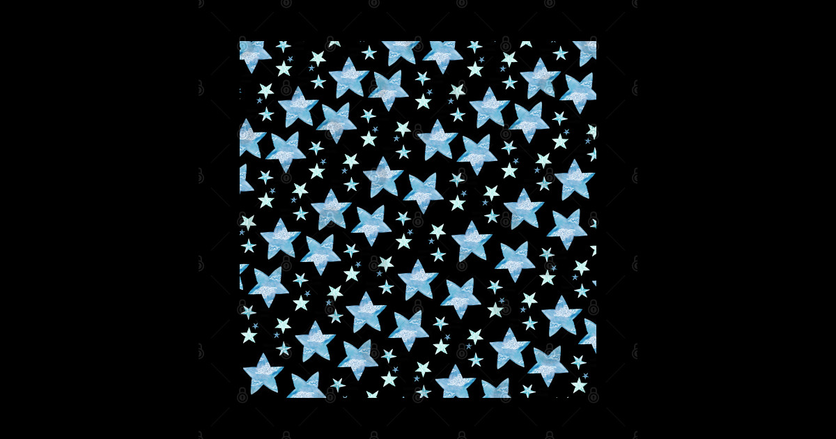 Twinkle little blue stars Christmas Sticker TeePublic