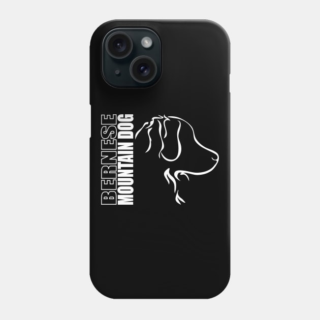 Bernese Mountain Dog profile dog Phone Case by wilsigns