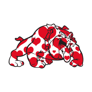 Bulldog Filled with Hearts T-Shirt