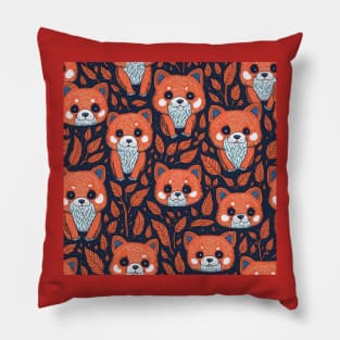 Red panda pattern Pillow