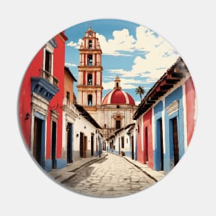 San Cristobal de las Casas Chiapas Mexico Vintage Poster Tourism Pin