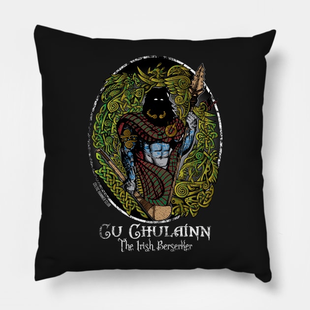 Cú Chulainn: The Irish Berserker Pillow by celtichammerclub