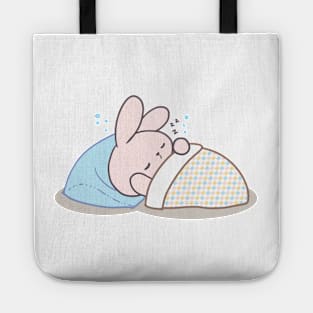 Cute rabbit bunny sleeping Tote