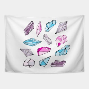 Colorful Crystals Tapestry