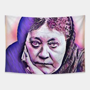 Helena Blavatsky Pink Portrait | Helena Blavatsky Artwork 7 Tapestry