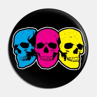 CMY Skulls Pin