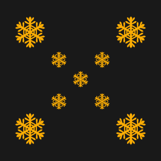 9 Golden Snowflakes T-Shirt
