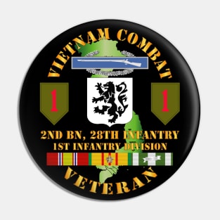 Vietnam Combat Infantry Veteran w 2nd Bn 28th Inf 1st Inf Div SSI Pin