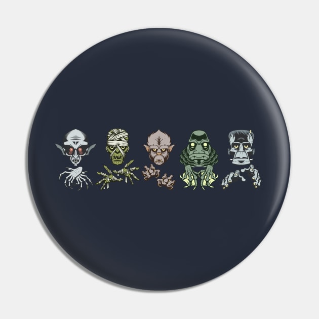 Monster Squad Pin by nocturnallygeekyme