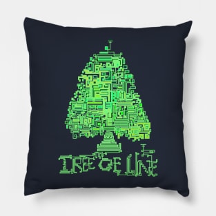 Neon Tree Of Line Pillow