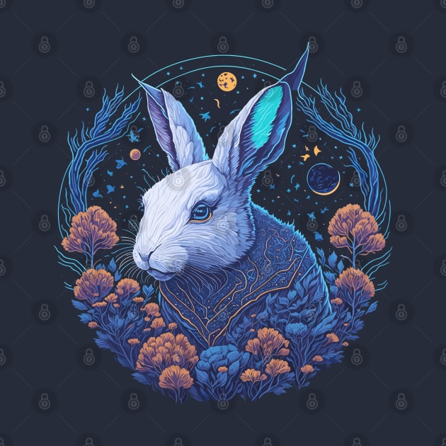 White Rabbit At Night Time by ElMass