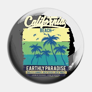 California Beach Earthly Paradise Seal Beach Pin