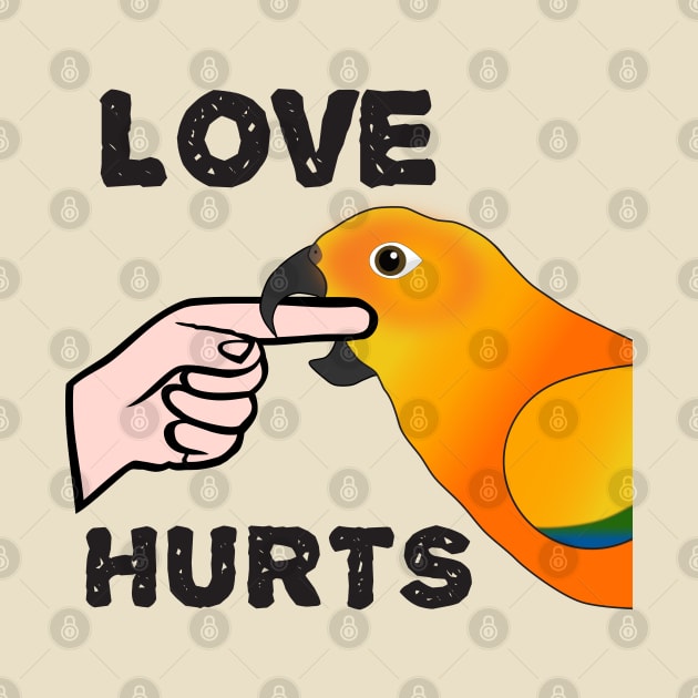 Love Hurts Sun Conure Parrot Biting by Einstein Parrot